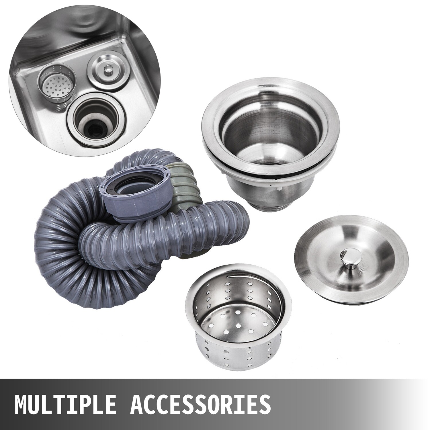 Commercial Stainless Steel Catering Sink – 60x60 cm, Single Bowl, Heavy-Duty for Kitchens, Restaurants, and Food Prep