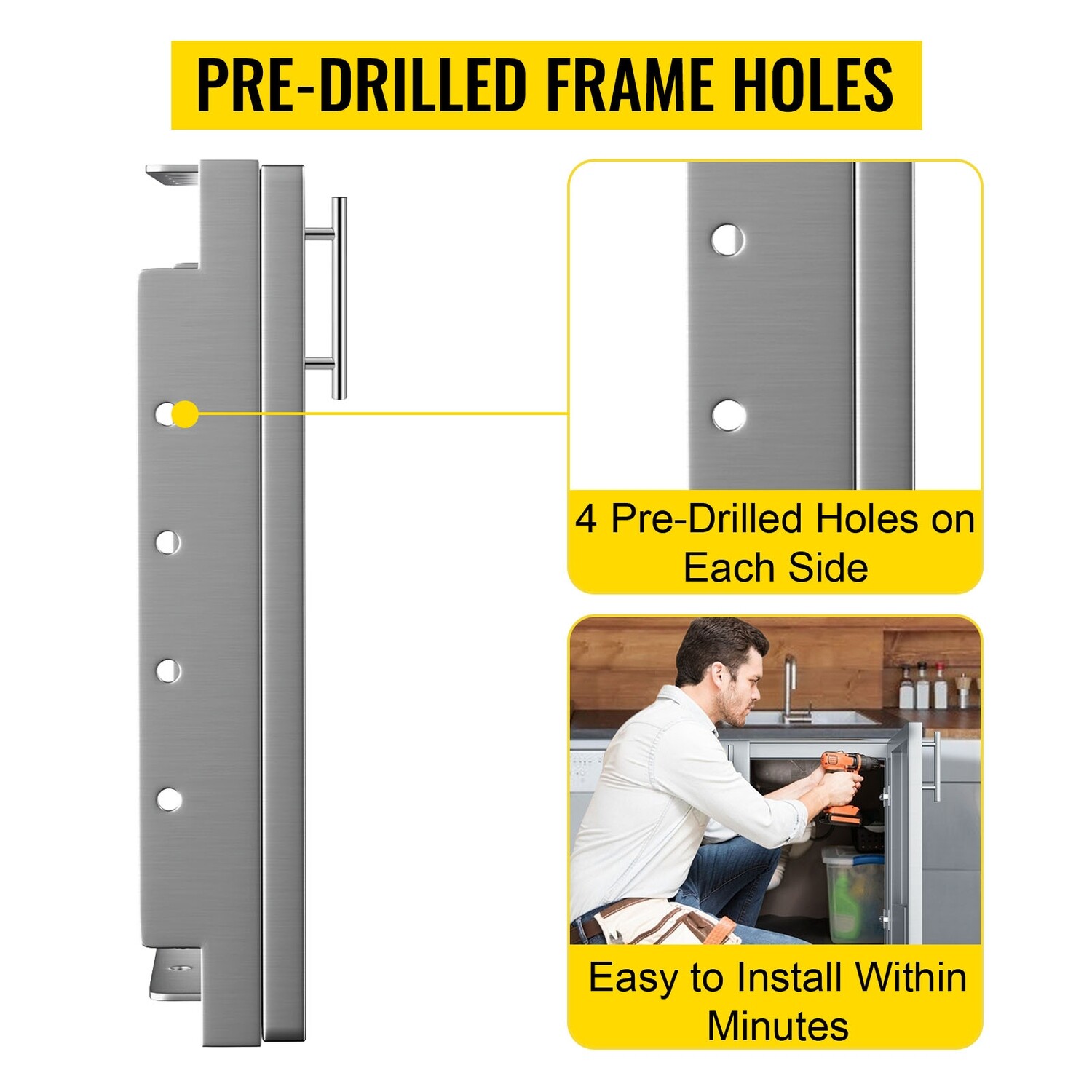 Larger Storage Outdoor Cabinet With 91x53cm BBQ Door Double Access Door For Grills
