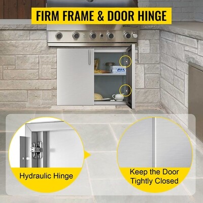Larger Storage Outdoor Cabinet With 91x53cm BBQ Door Double Access Door For Grills