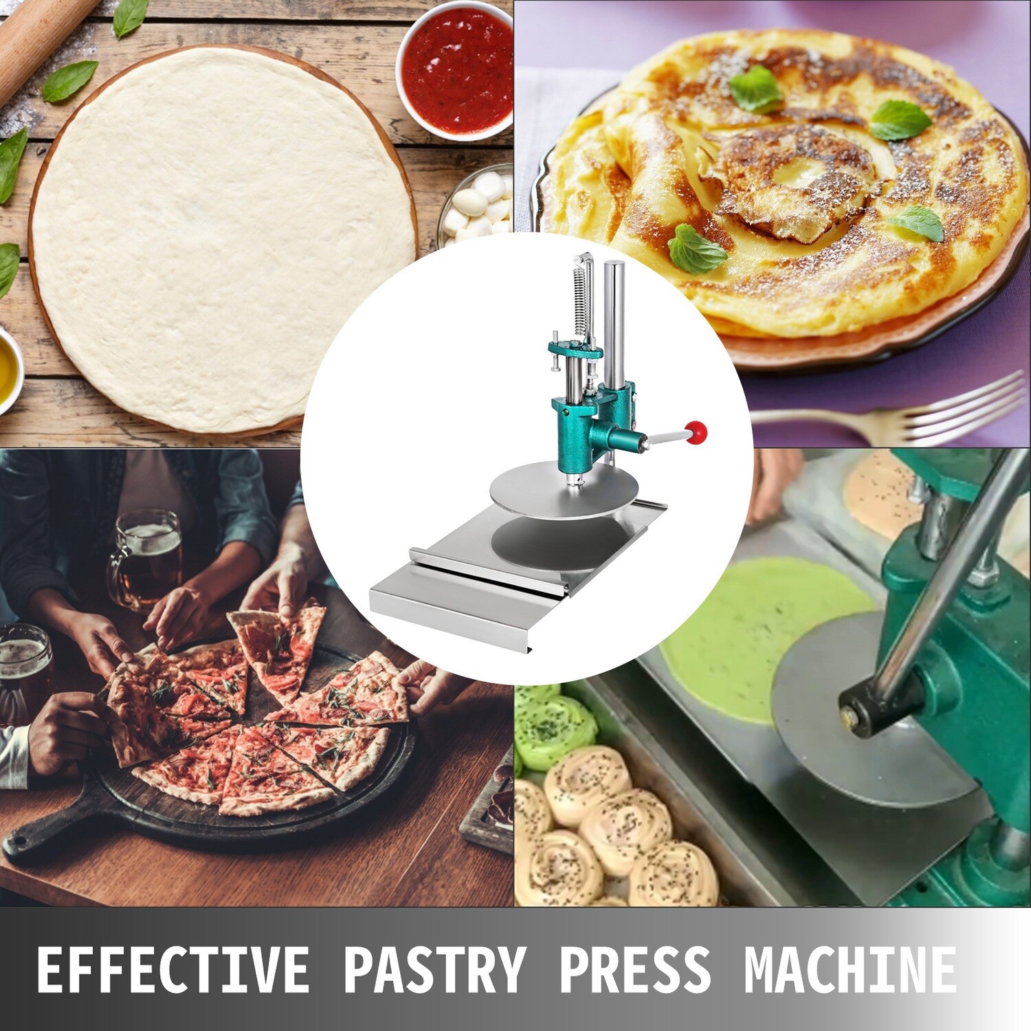Pasta Maker Household Pizza Dough Manual Pastry Press Machine 7.8&quot; Big Roller