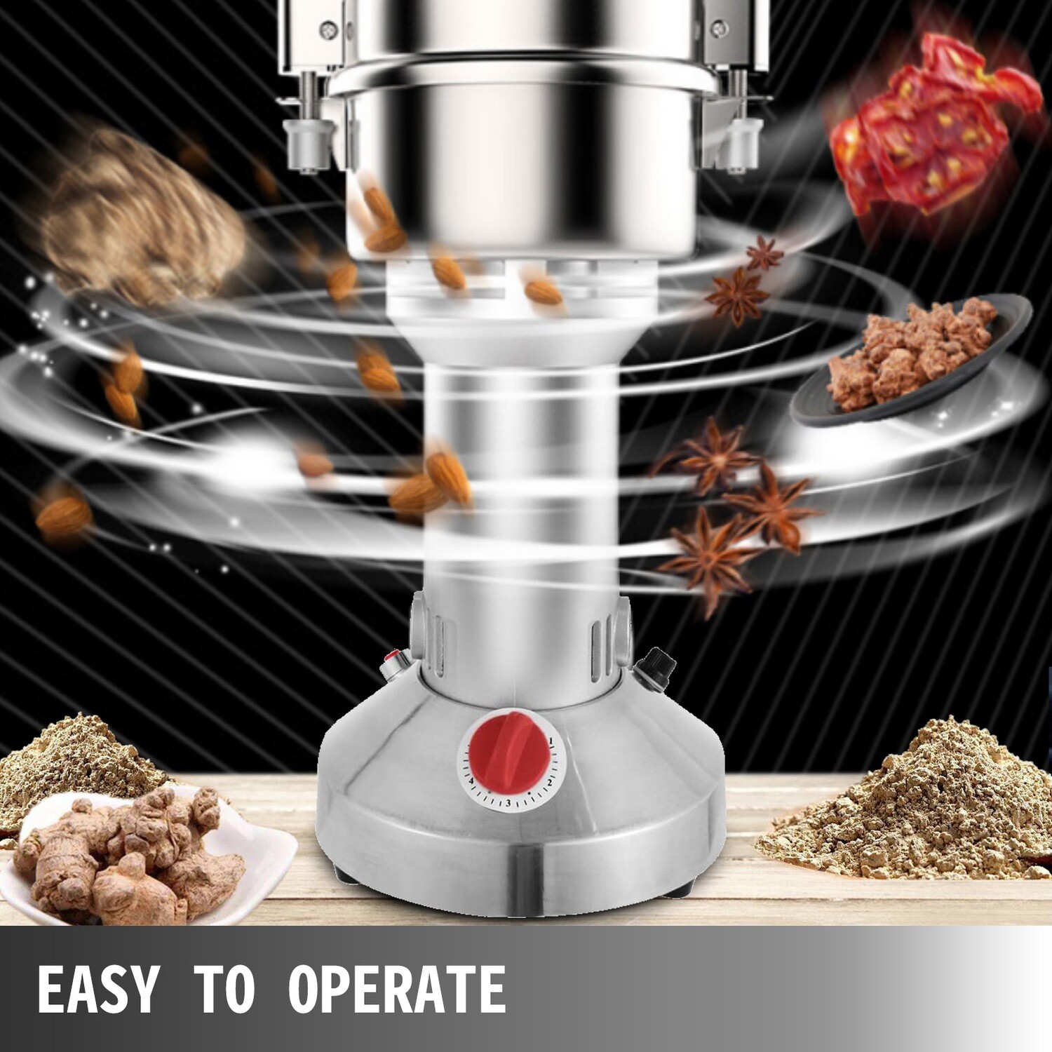Grain Mill Grinder Flour Machine 350g Electric Herb Grinder for Household Use, Herbs, Salt, and Ores Grinding Machine