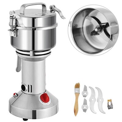 Grain Mill Grinder Flour Machine 350g Electric Herb Grinder for Household Use, Herbs, Salt, and Ores Grinding Machine