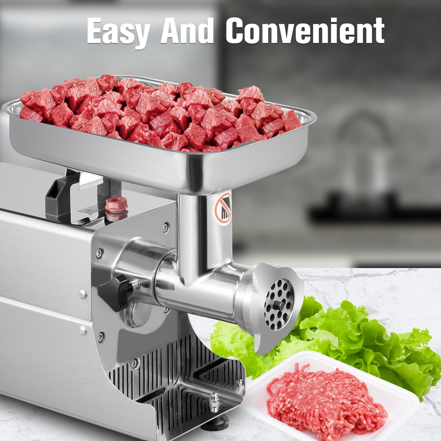 Electric Meat Grinder and Mincer 450W – 175 R/min Sausage Maker and Meat Cutting Machine for Home and Commercial Use