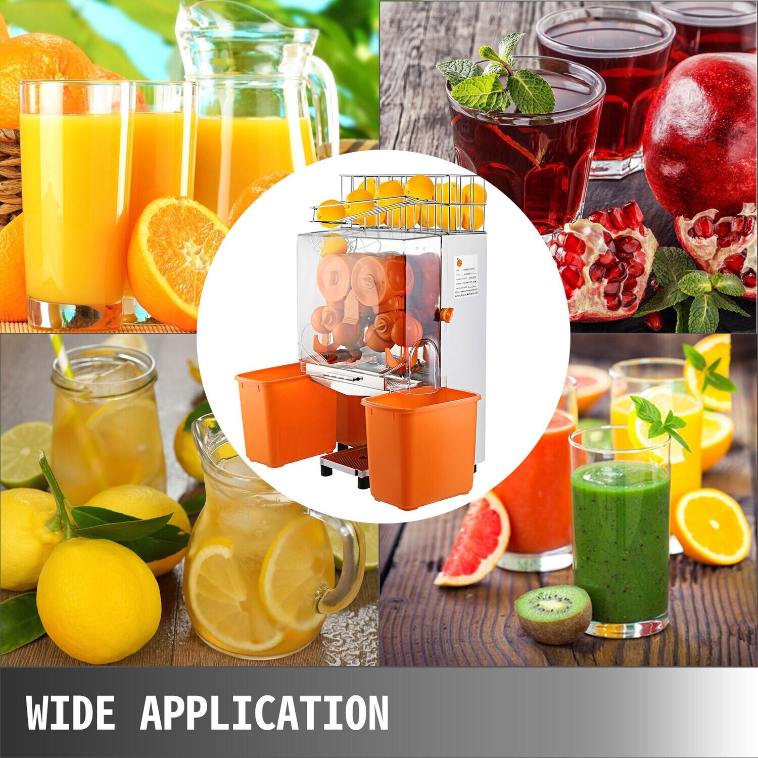 Lemon Orange Lime Squeezer Juicer Press Machine in Stainless Steel, 220V