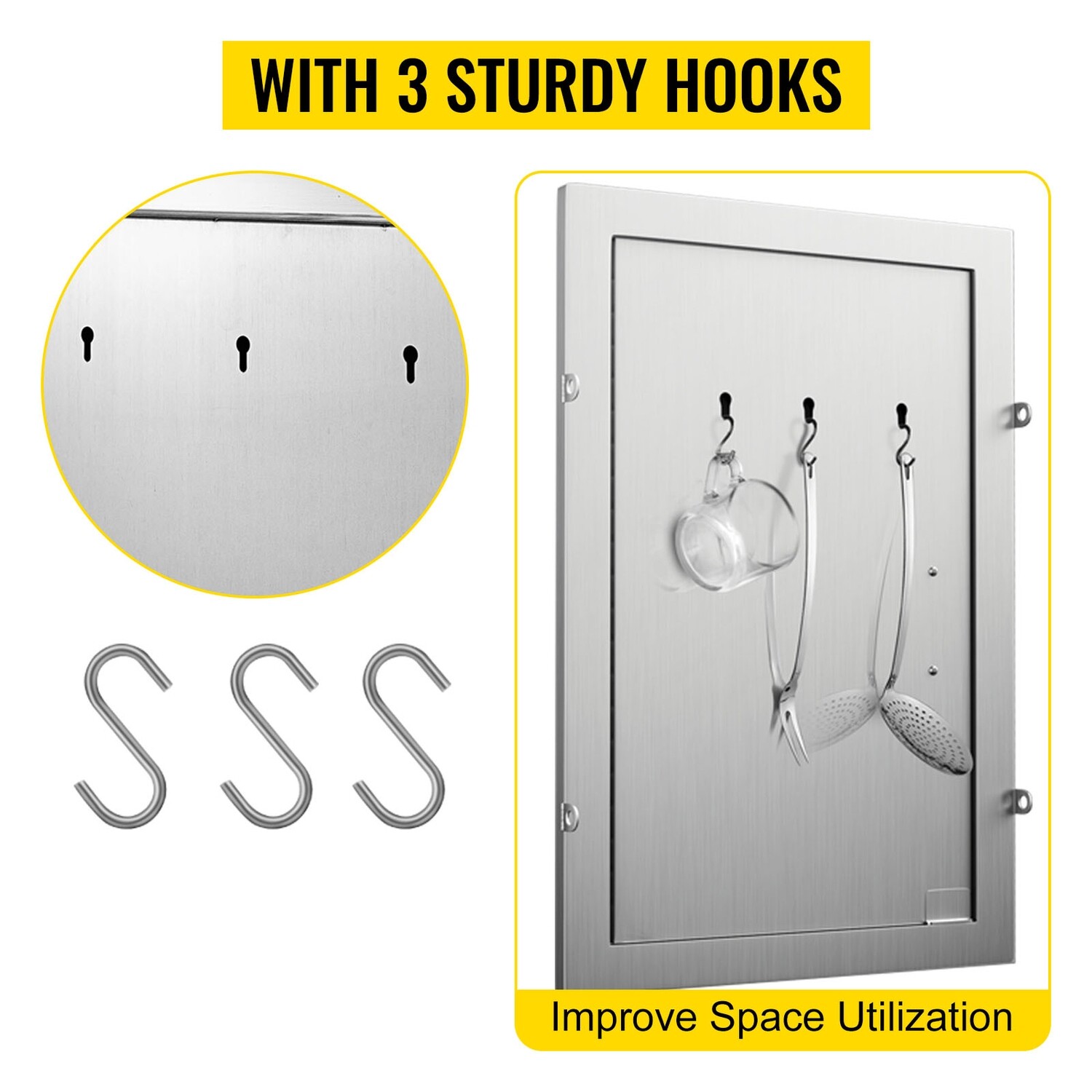 14x20&quot; Single-Walled Stainless Steel Island Access Door – Perfect for Kitchen and BBQ Applications