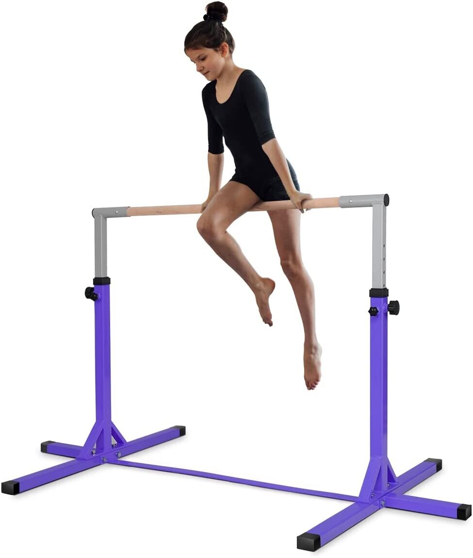 Kids Gym Bar Horizontal Expandable Multifunction Gym Training Equipment Home Training Adjustable Height Kip Bar 12 Levels