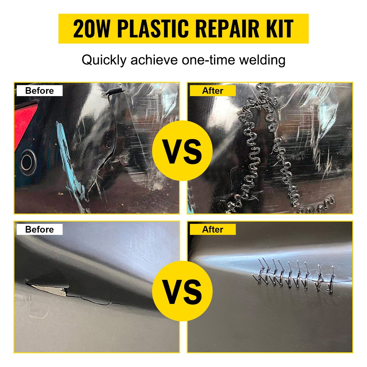 Auto Plastic Bumper Repair Tool – 220V Hot Stapler Welder Machine with 600 Staples for Body Repair