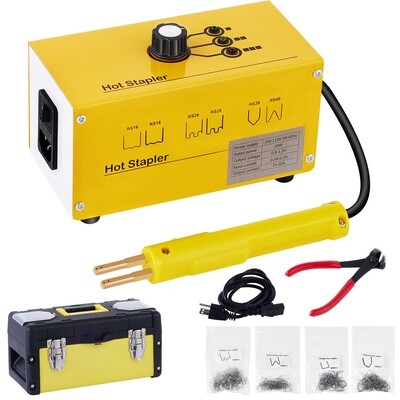 Auto Plastic Bumper Repair Tool – 220V Hot Stapler Welder Machine with 600 Staples for Body Repair