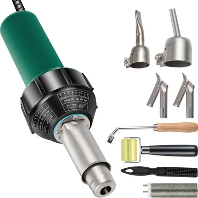 Hot Air Welding Tool Kit with 8 PVC Welding Guns, 1600W for Roofing and Professional Welding Projects