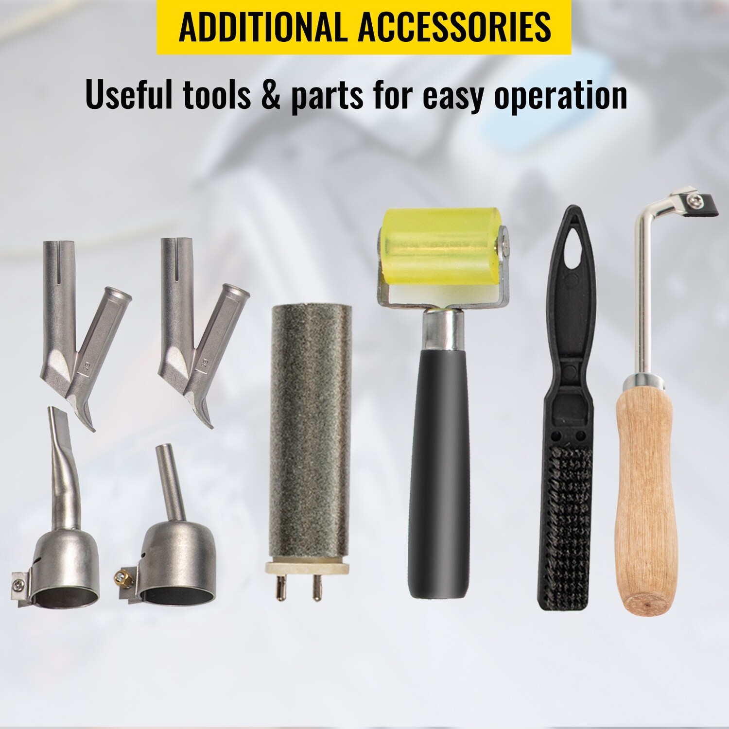 Hot Air Welding Tool Kit with 8 PVC Welding Guns, 1600W for Roofing and Professional Welding Projects