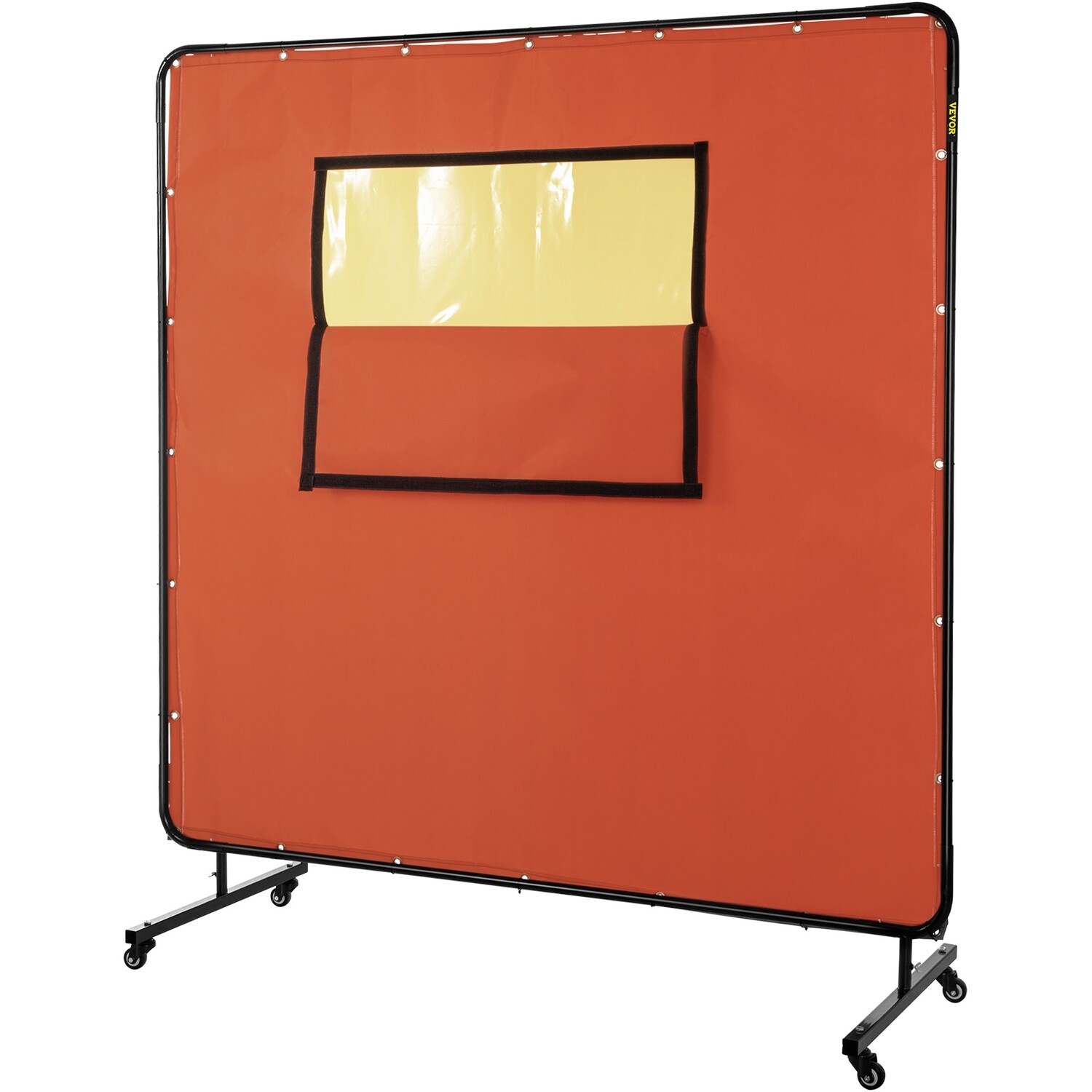 Drywall Curtain Fiberglass 6' x 6' Welding Screen Frame with Window and Caster