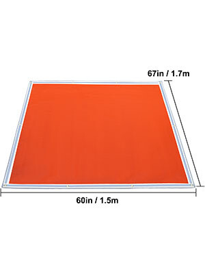 Fire Blanket 67&quot; x 60&quot; with 1022°F Rust Iron Red Fiberglass Welding Blanket – Heavy-Duty Heat Resistant Fire Safety Cover