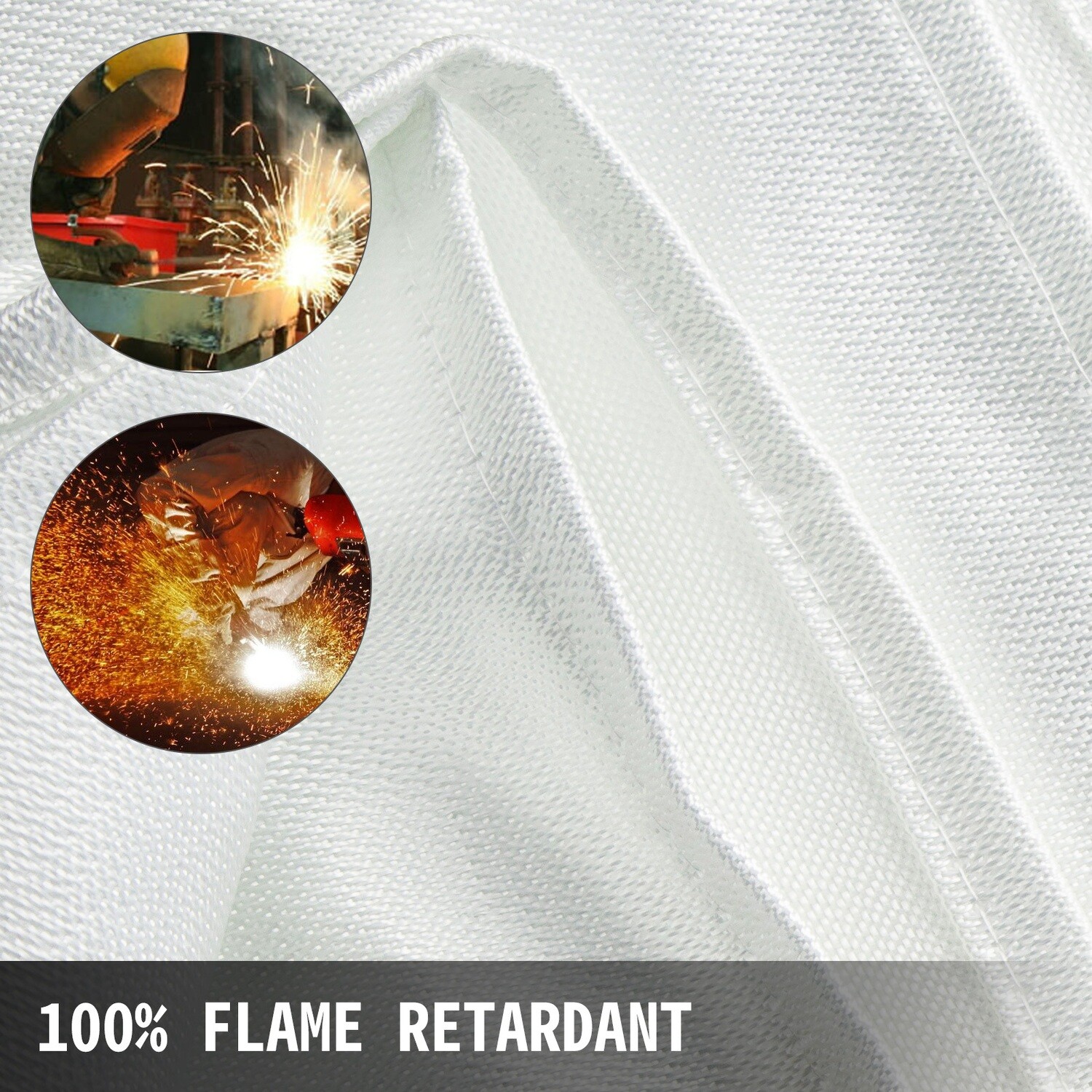 2.4m x 3m Welding Fire Blanket – Heavy-Duty Fiberglass Welder Blanket 8&#39; x 10&#39; for Flame Protection