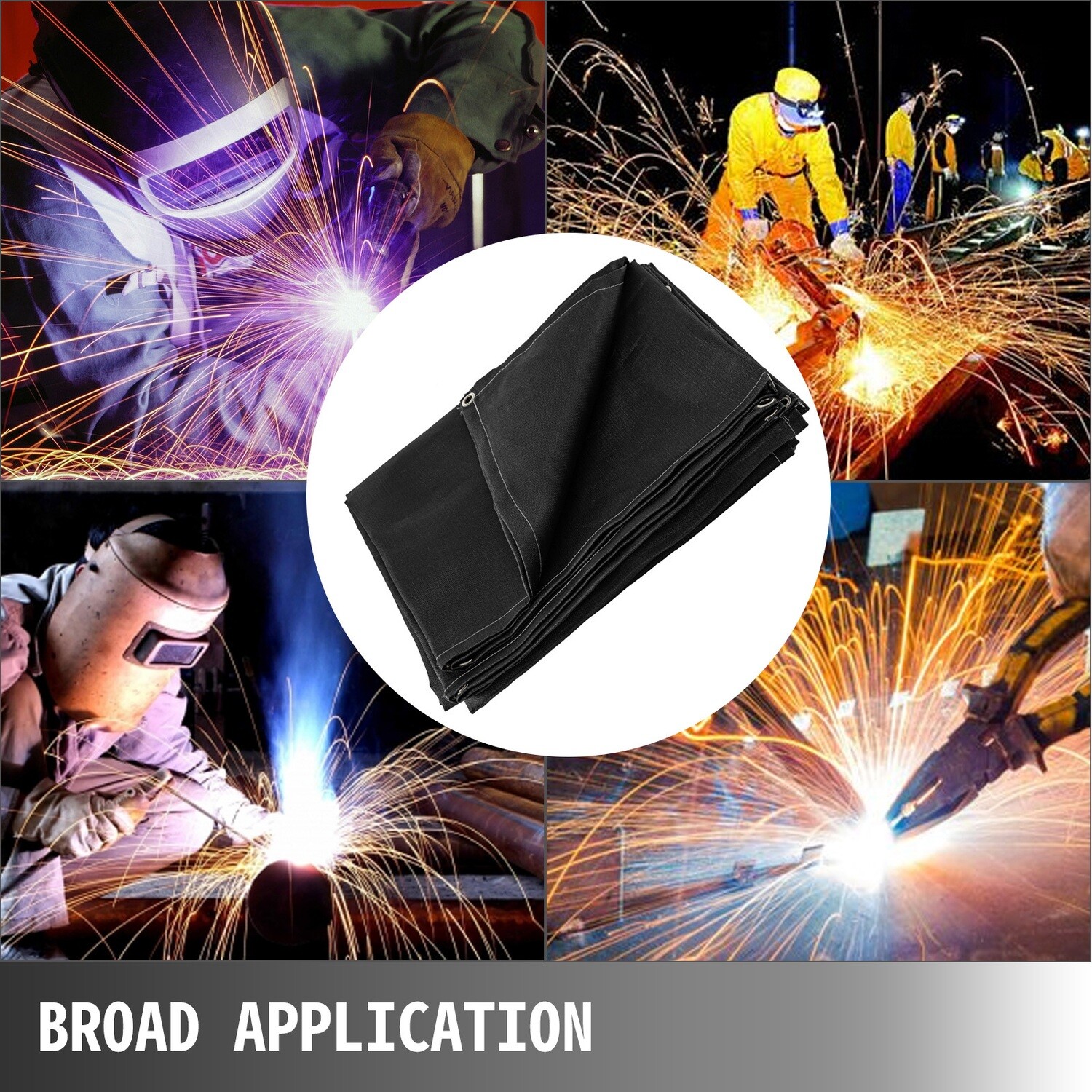 Fiberglass Welding Fire Blanket – 1.8 m x 3 m Heavy-Duty Welder Blanket, 6&#39; x 10&#39; for Heat Protection and Safety