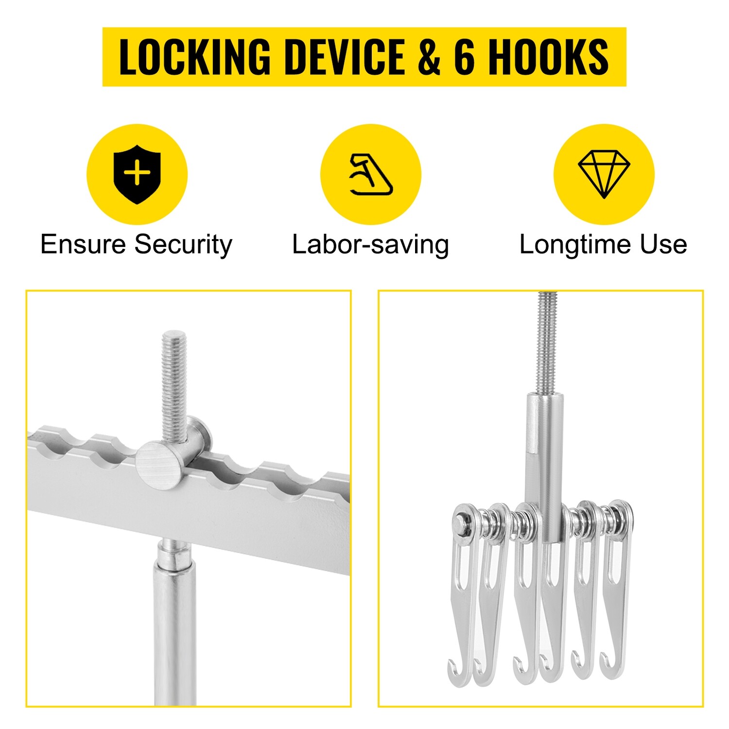 Portable Dent Pull Lever Bar Dent Puller Single Leg 6 Finger Claw