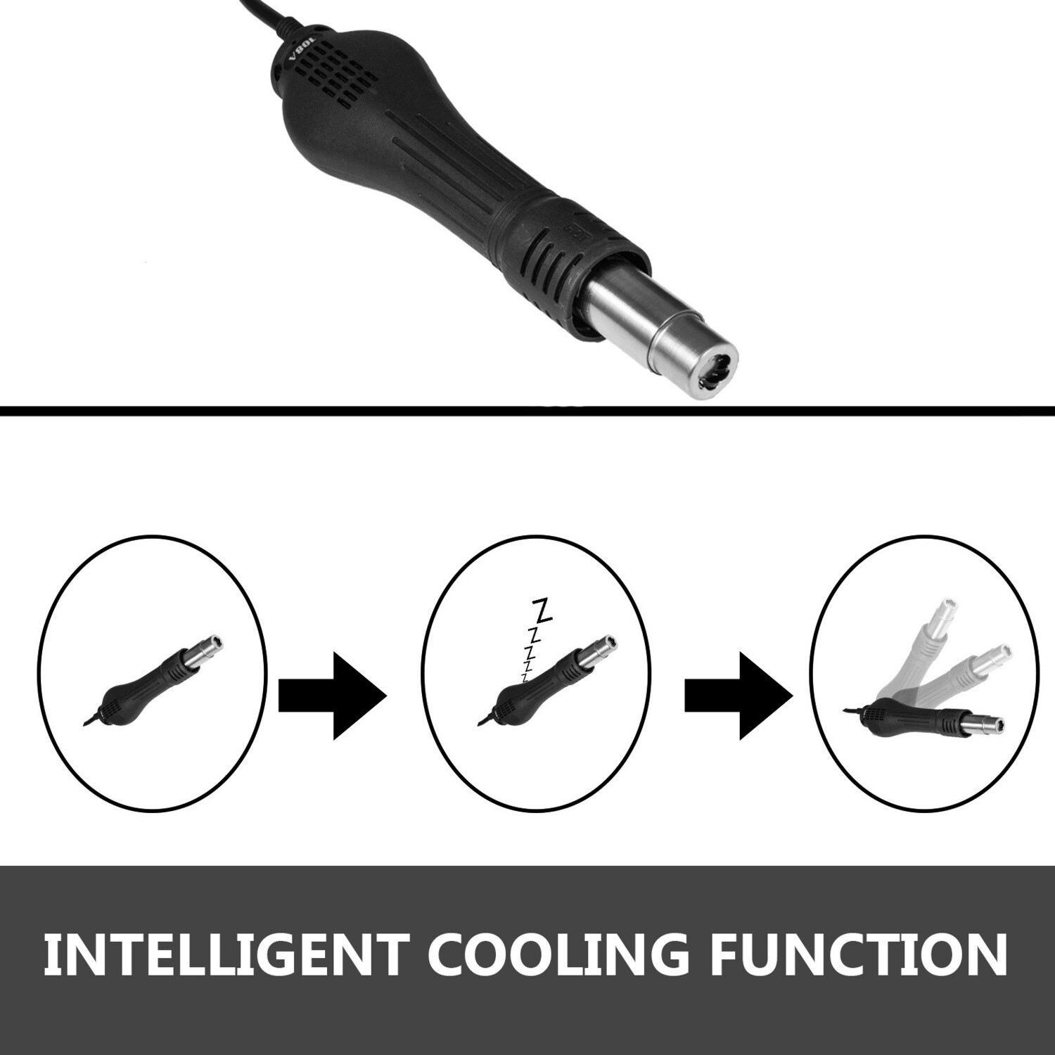 Professional Digital Hot Air Rework and Soldering Station Temperature Adjustable, LED Display