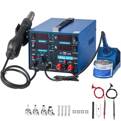 Professional Digital Hot Air Rework and Soldering Station Temperature Adjustable, LED Display