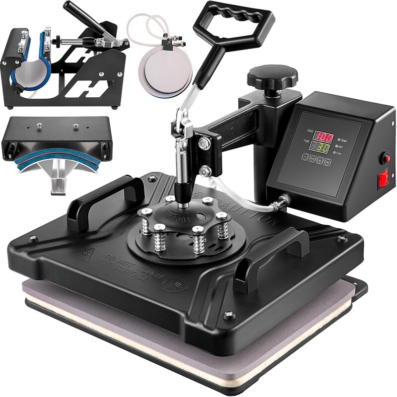 Sublimation T-shirt Cap Mug 5 In 1 Heat Press Machine Printer Transfer 15&quot;x12&quot;