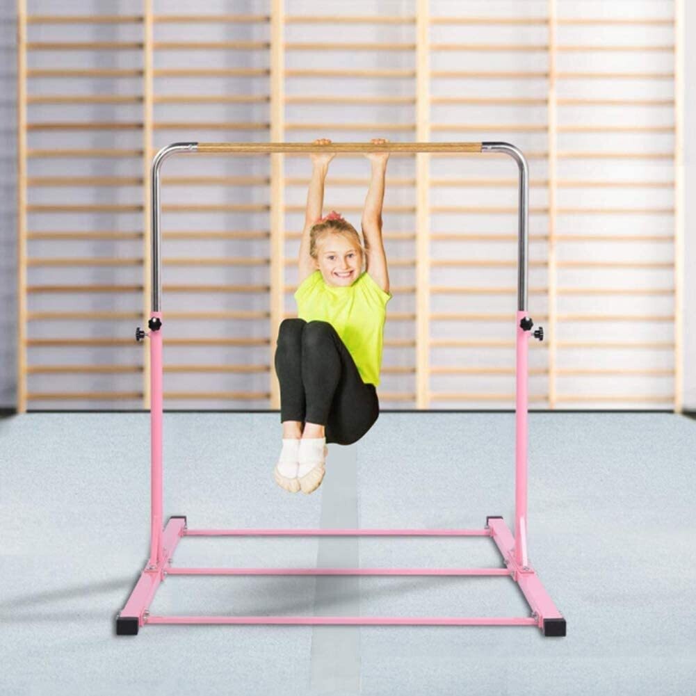 Gymnastics Kids Bar Horizontal Expandable Multifunction Gym Training Equipment Home Training Adjustable Height Kip Bar 12 Levels