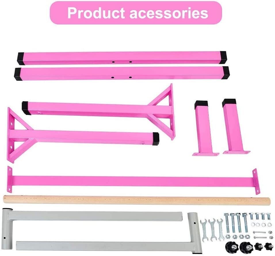 Kids Gym Bar Horizontal Expandable Multifunction Gym Training Equipment Home Training Adjustable Height Kip Bar 12 Levels