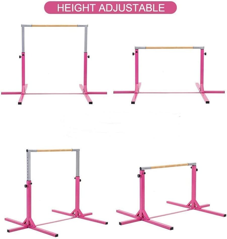 Kids Gym Bar Horizontal Expandable Multifunction Gym Training Equipment Home Training Adjustable Height Kip Bar 12 Levels