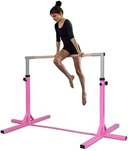 Kids Gym Bar Horizontal Expandable Multifunction Gym Training Equipment Home Training Adjustable Height Kip Bar 12 Levels