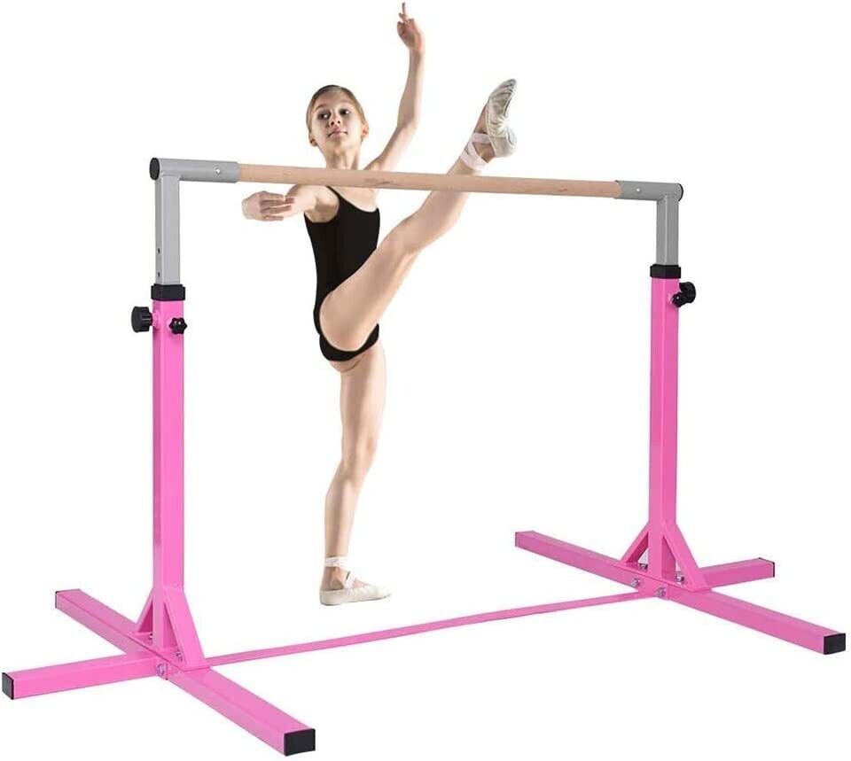 Kids Gym Bar Horizontal Expandable Multifunction Gym Training Equipment Home Training Adjustable Height Kip Bar 12 Levels