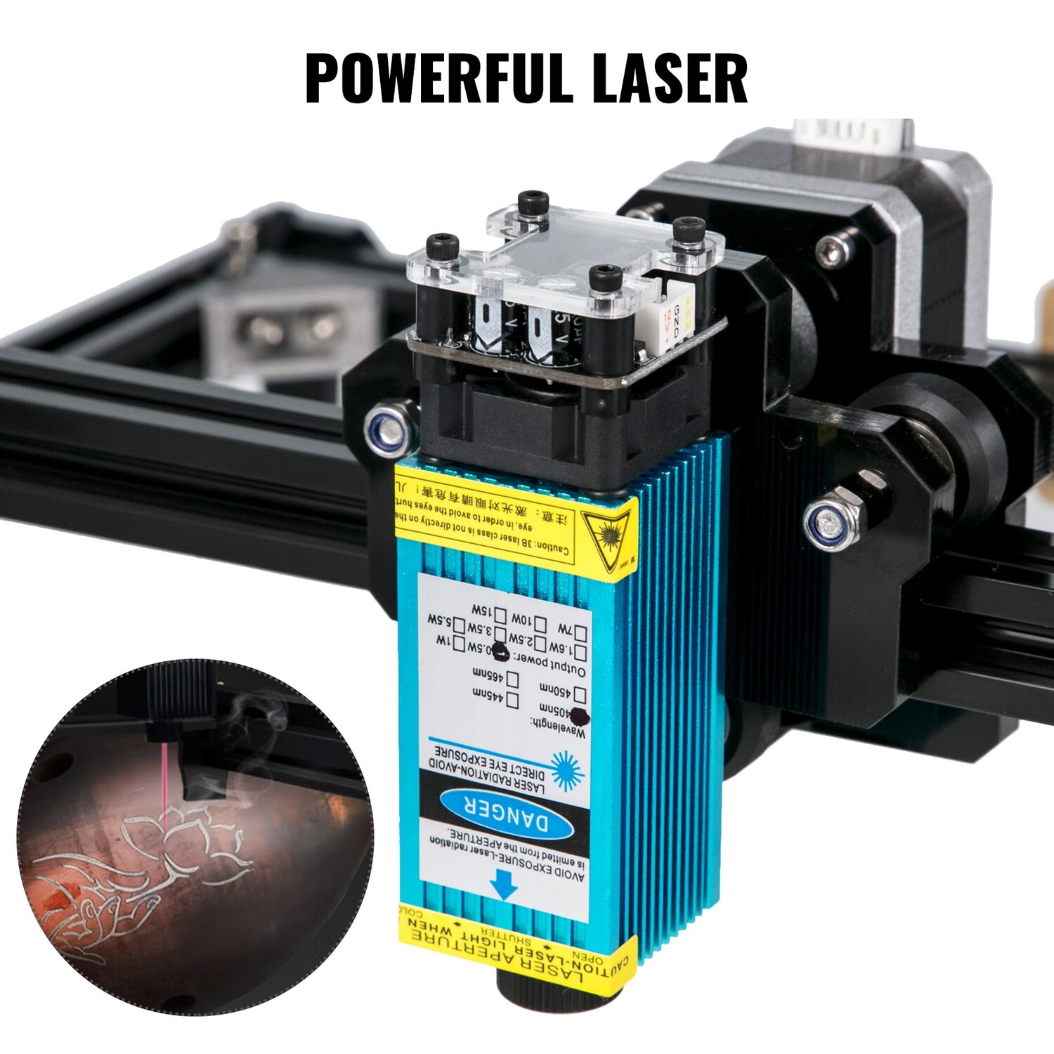 500mW CNC Laser Engraver Machine, 40x50cm - Precision Engraving Tool for Wood, Compact and Efficient