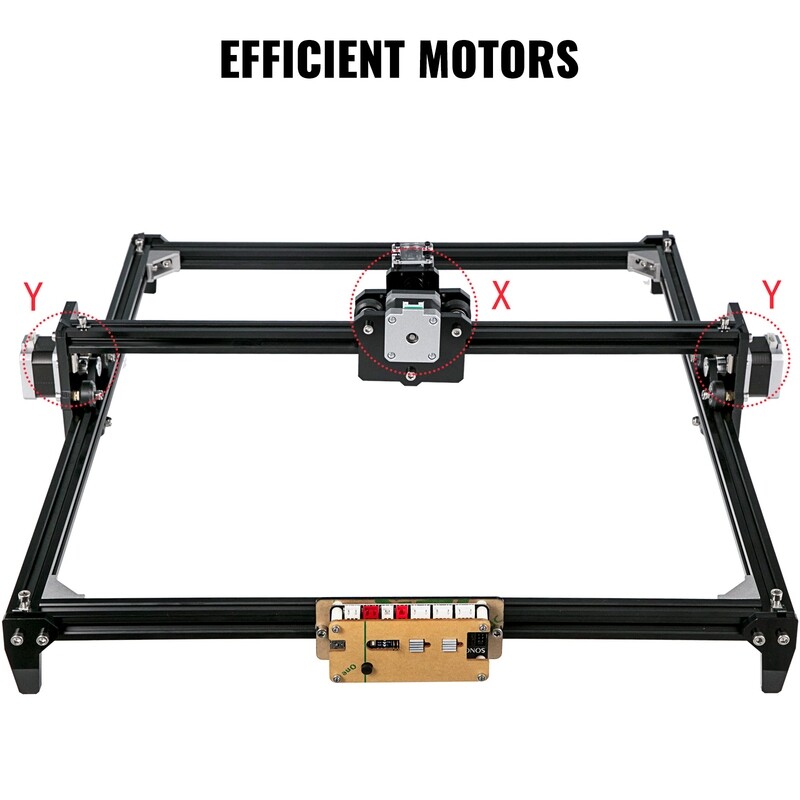 500mW CNC Laser Engraver Machine, 40x50cm - Precision Engraving Tool for Wood, Compact and Efficient