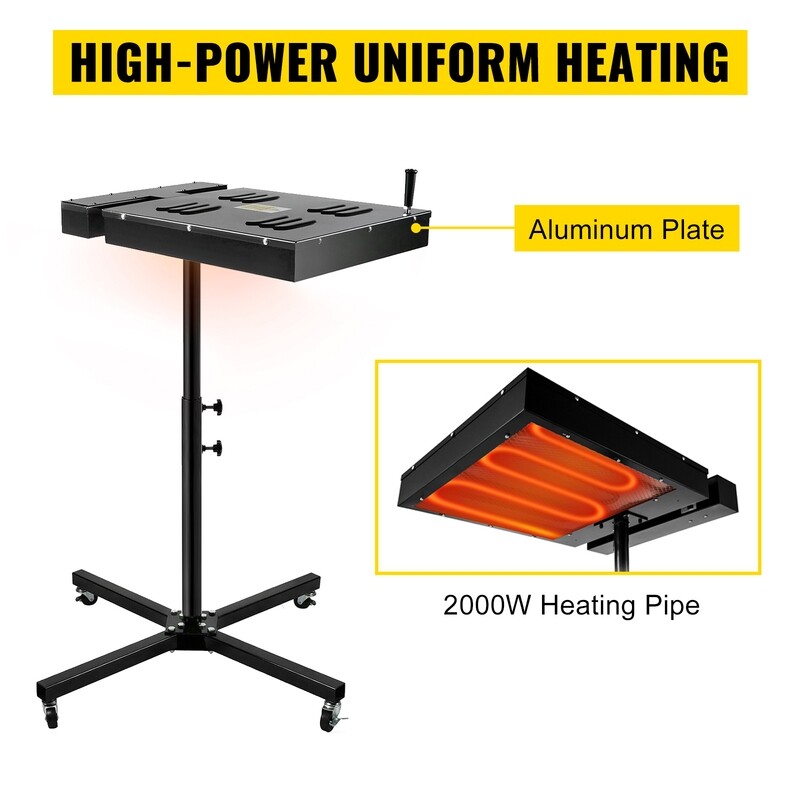 T-Shirt Curing 18" X 18" Silk Screen Printing Flash Dryer Adjustable Stand
