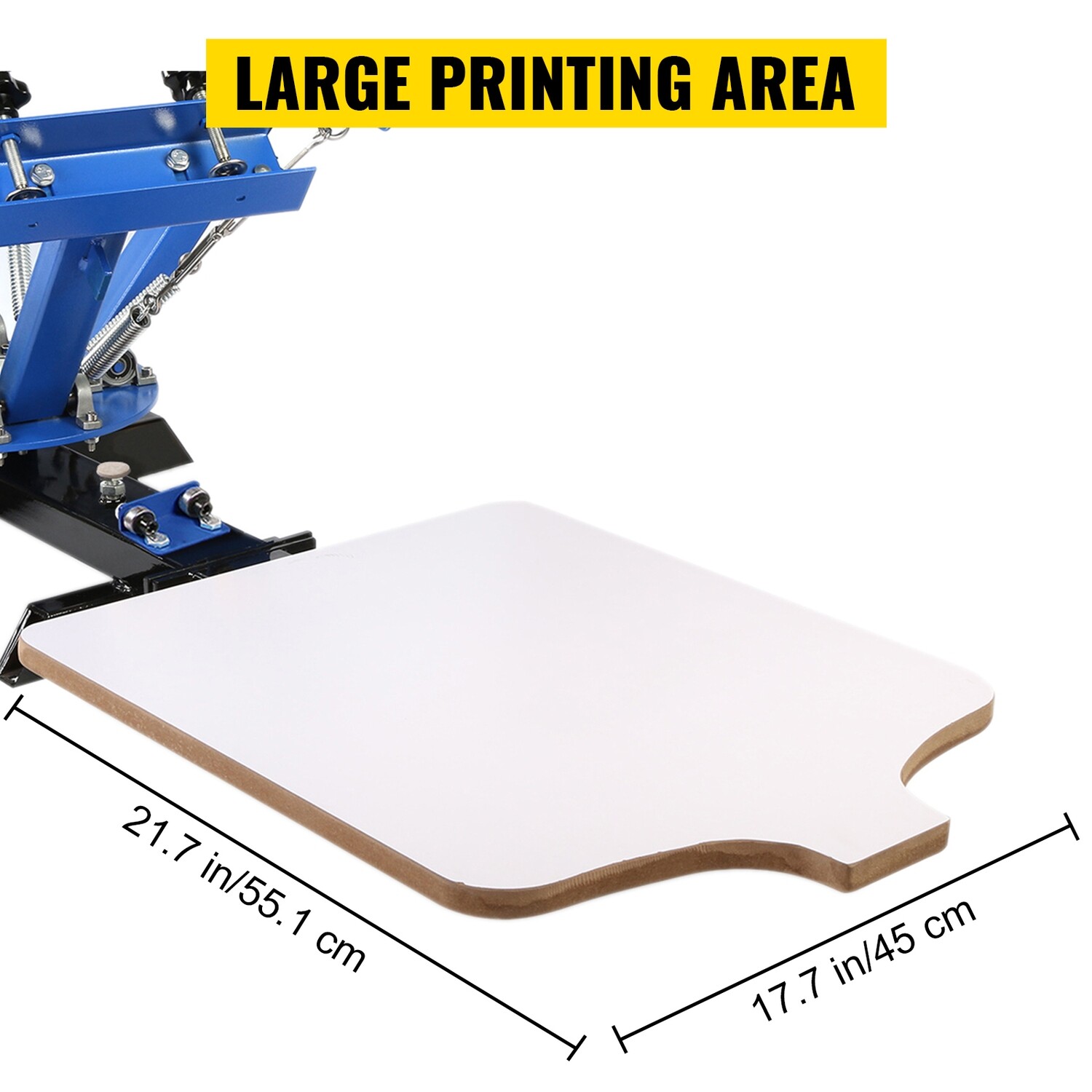 4 Color 1 Station Silk Screen Printing Kit - 55x45cm T-Shirt Screen Print Press for DIY and Professional Use - Versatile and Durable Design for Printing on Fabrics, T-Shirts, and Paper with Adjustable