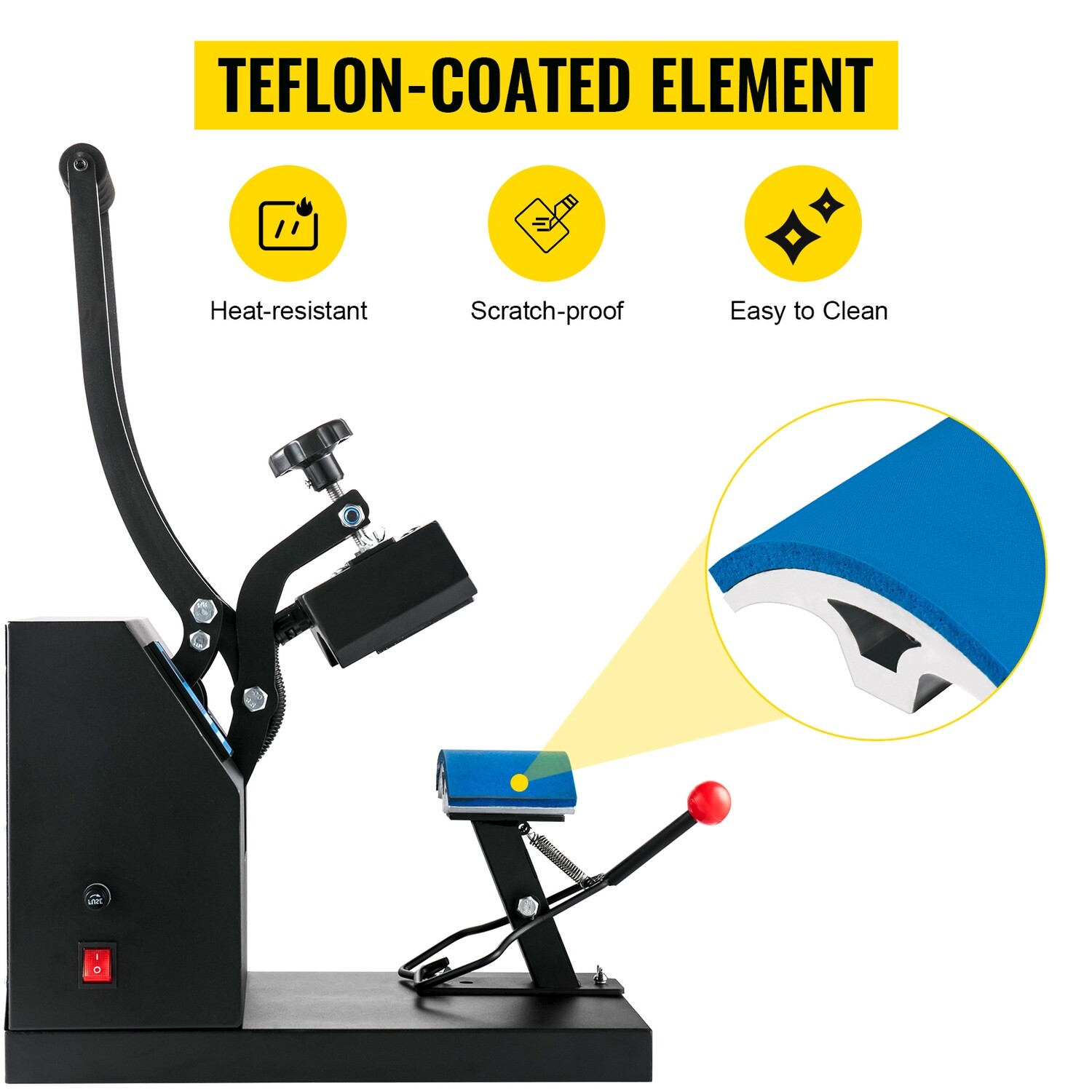 Aluminum Transfer Sublimation Hat Press – 3.5 x 5.5-Inch Cap Heat Press Machine for Custom Printing