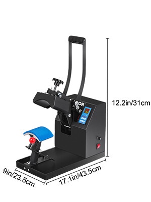 Aluminum Transfer Sublimation Hat Press – 3.5 x 5.5-Inch Cap Heat Press Machine for Custom Printing