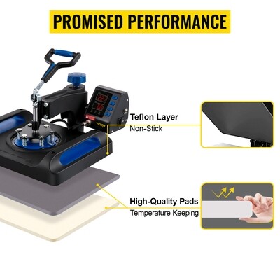Machine-Heated Sublimation Heat transfer machine for t-shirts, 12" x 15"