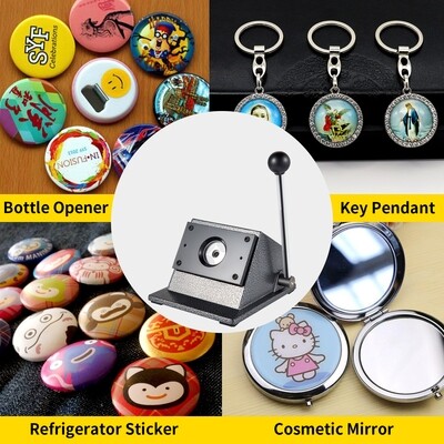 Round Punch Die Cutter 1.73"/44 Mm Button Maker for Graphics
