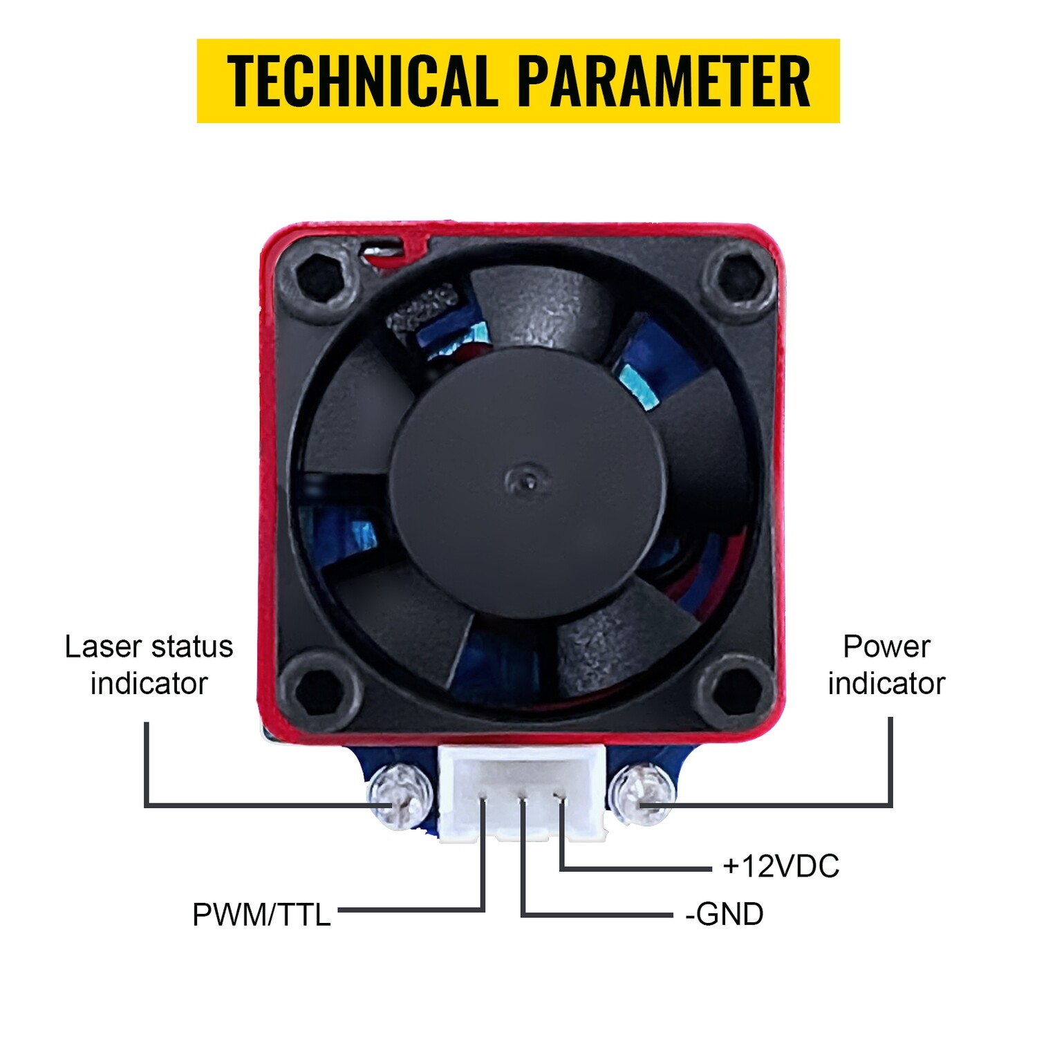 Laser Wavelength 445nm 12v Laser Module 5.5W CNC Laser Head