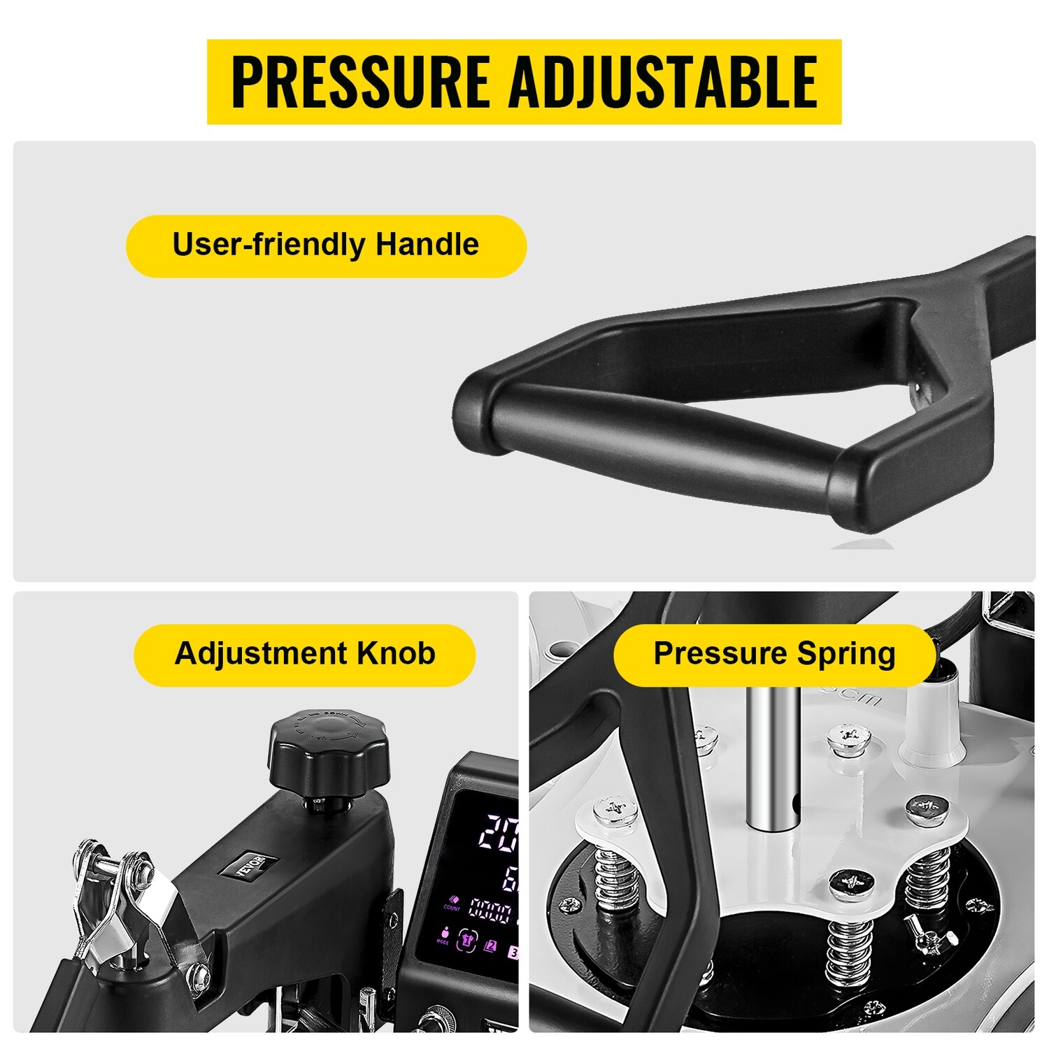 Heat Press 12x15 White Sublimation Machine for Pens and Mugs, 10-in-1 Multifunctional Heat Press for Custom Printing on T-Shirts, Mugs, Hats, and More