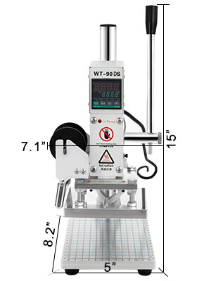 0–350°C Hot Foil Stamping Machine, 8x10cm Bronzing Machine with Adjustable Temperature Holder for Precision Printing