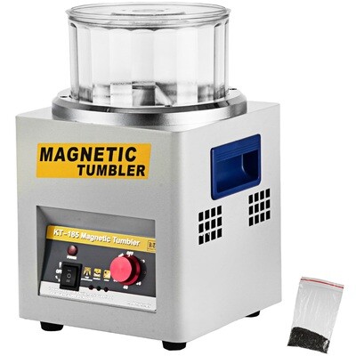 Polishing Jewelry with KT185 Magnetic Tumbler and 3kg Super Finishing Machine