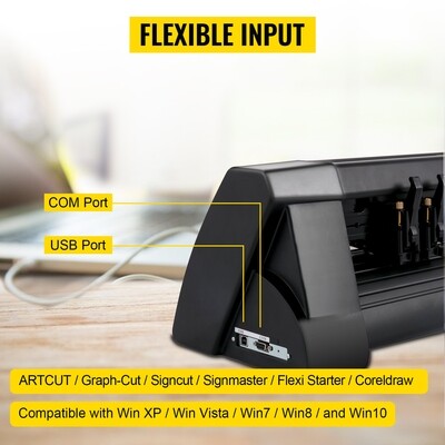 Vinyl Cutting Plotter with Signmaster Software and Floor Stand - Precision Calibration Cutting Machine for Paper, Vinyl, and Sign Making