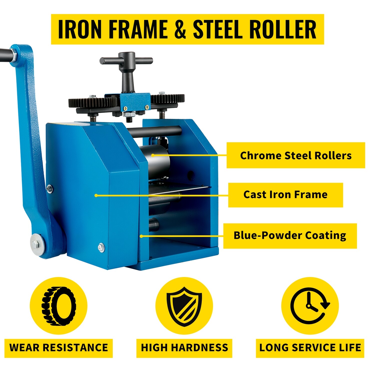 Metal Sheet Roller, 112mm Manual Flat Rolling Mill Machine, Jewelry Press