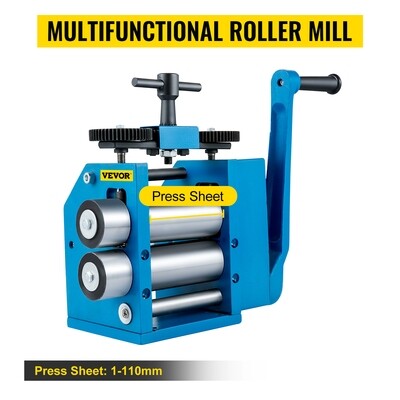 Metal Sheet Roller, 112mm Manual Flat Rolling Mill Machine, Jewelry Press