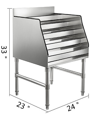 24-Inch 5-Tier Stainless Steel Wine Rack - Stylish Liquor Bottle Display Shelf for Efficient Storage
