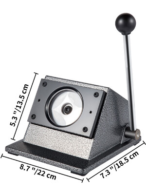 3&quot; / 75mm Button Maker with Manual Round Punch Die - Ideal for Creating Custom Buttons and Badges - Durable, Easy-to-Use Machine for Graphics, Promotions, Events, and DIY Projects