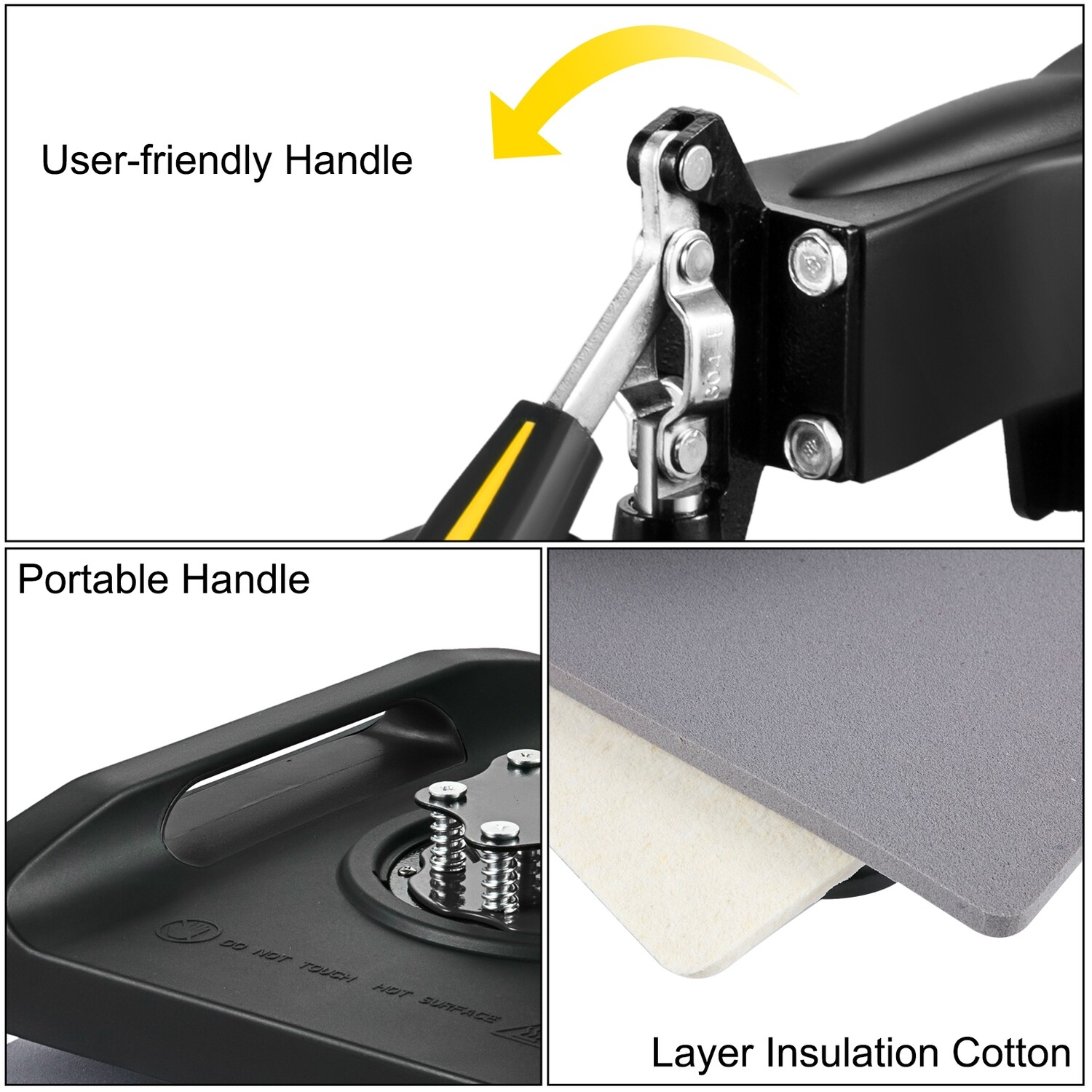 Heat Press Machine 8-in-1 Heat Press Set 15x15-inch Sublimation Press for T-Shirts, Mugs, Hats, and More Custom Printing