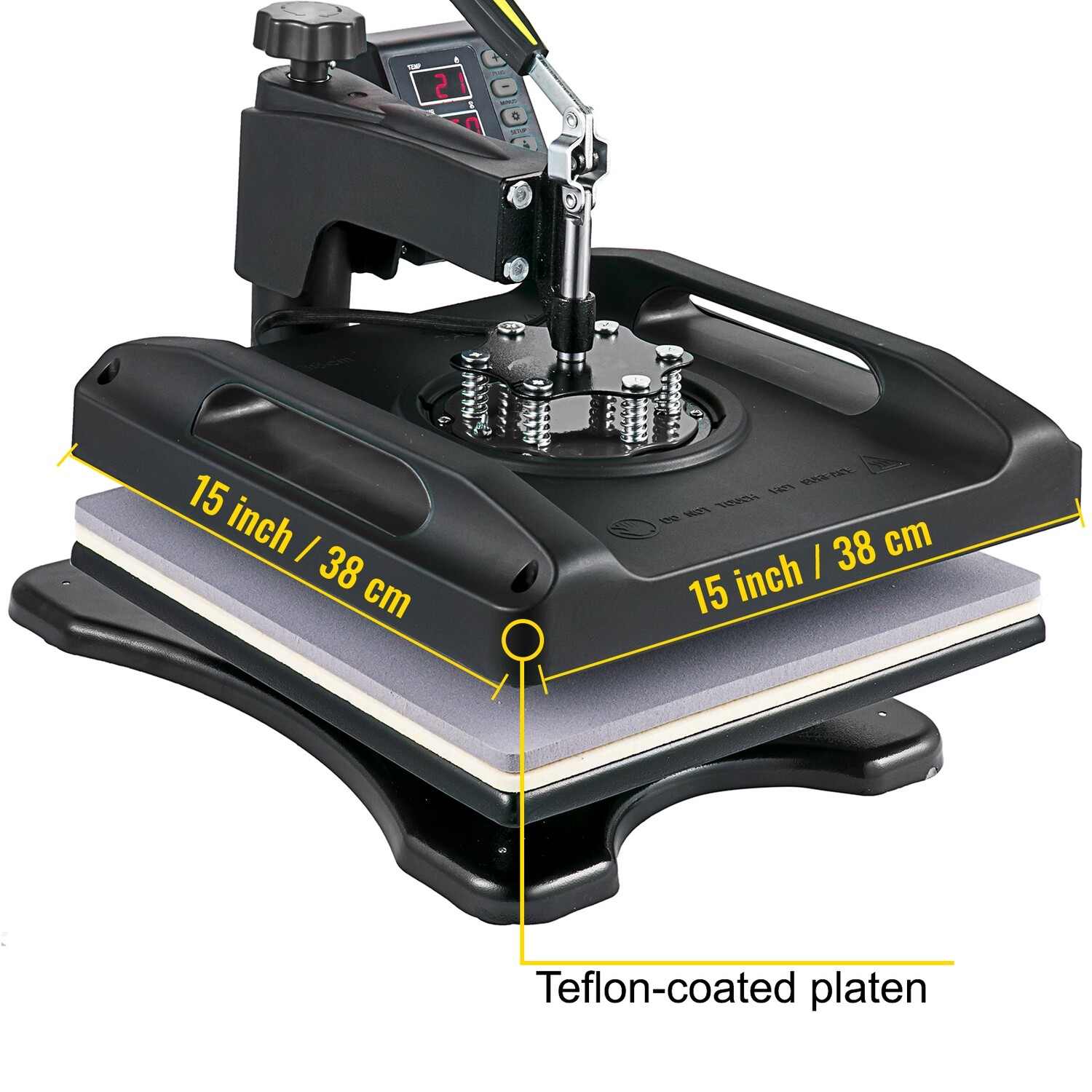 Heat Press Machine 8-in-1 Heat Press Set 15x15-inch Sublimation Press for T-Shirts, Mugs, Hats, and More Custom Printing