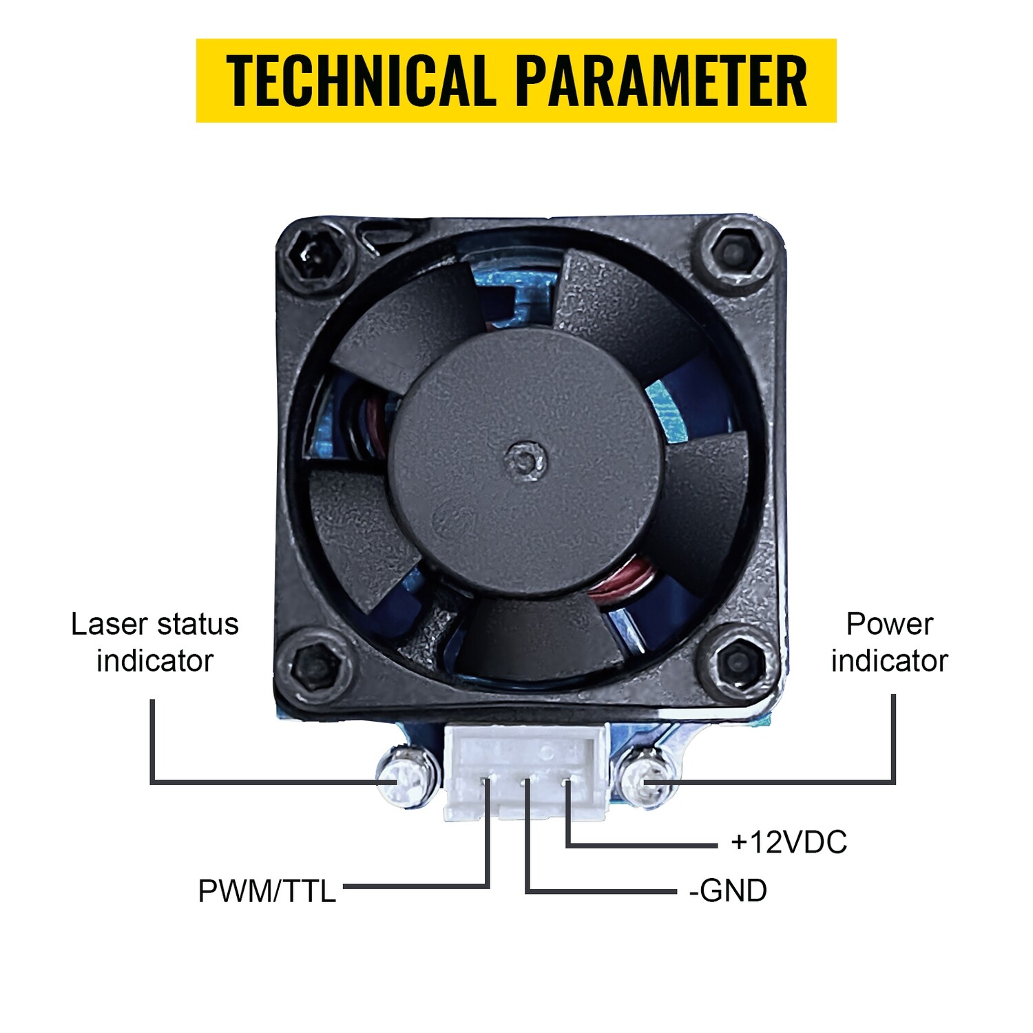 12V CNC Laser Module – 5.5W Laser Head with 450nm Wavelength for Precision Engraving and Cutting