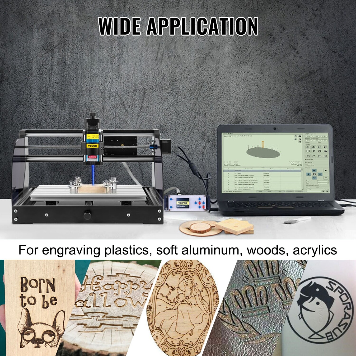 GRBL Control 3 Axis CNC 3018 Pro Router with 2.5W Laser, CNC Laser Engraver Machine
