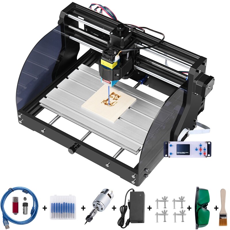 GRBL Control, 3 Axis, 2.5W Laser, CNC 3018 Pro CNC Router, Laser Engraver Machine