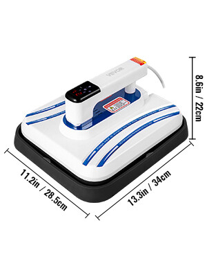 Portable Warmth Easy Mini Press Heat Machine for T-shirts with Sensitive Touch Screen Display [12 x 10] Inches